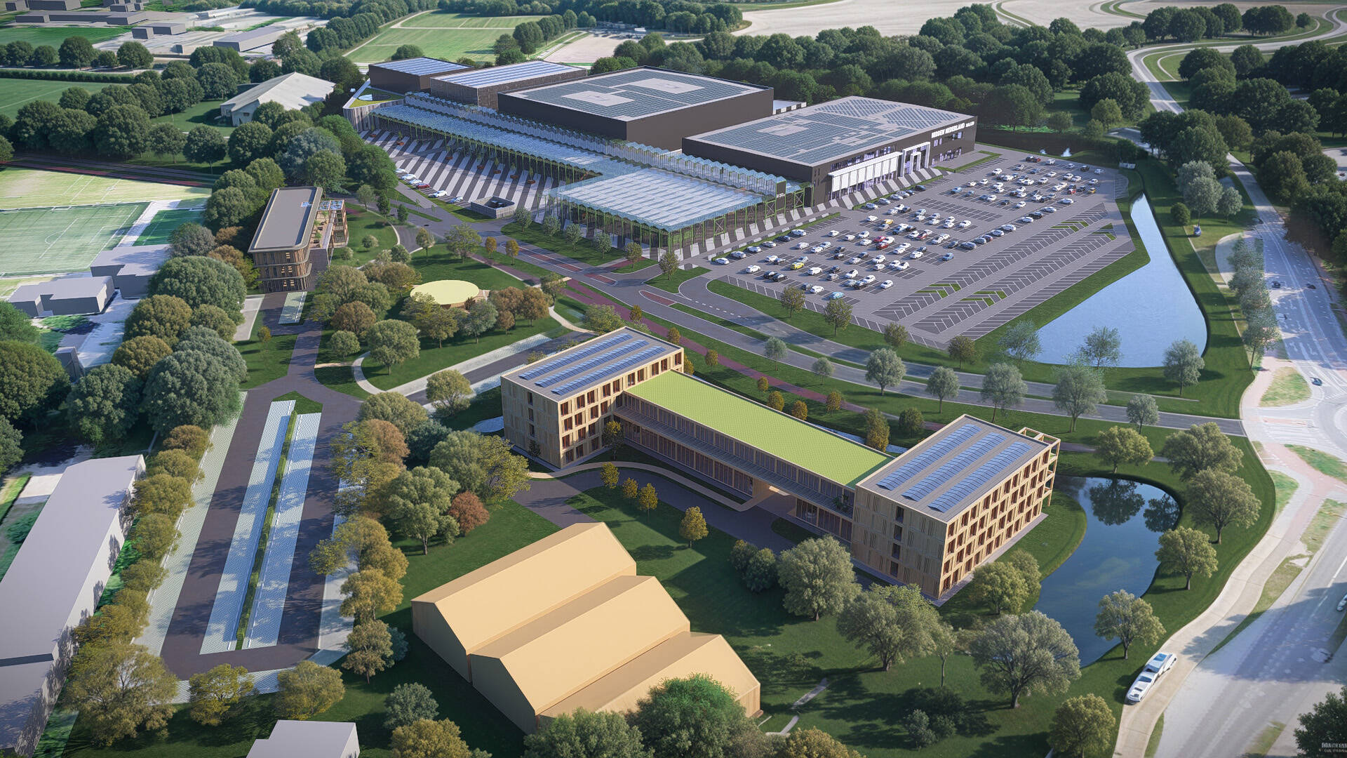 3D beeld van fase 3 bij de Midden Nederland Hallen